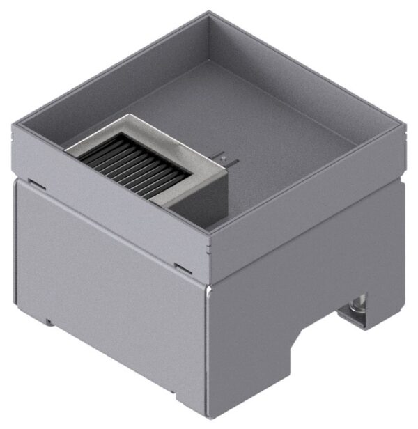 Produktbild UBD 132 252  -  Unterflur-Bodendose UBD 130 inkl. Deckel mit Kante, geschlossen, 25mm Vertiefung und 1 Bürstenauslass